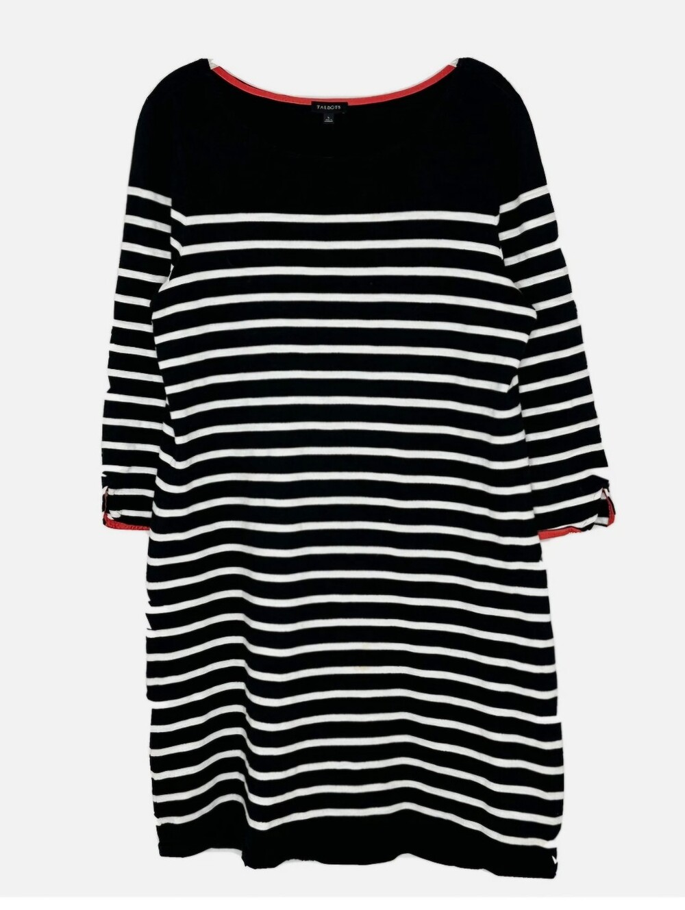 Talbot's Black and White Stripe Dress-Medium
